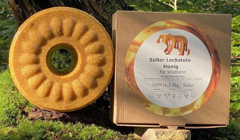 Wildlutscher Leckstein Honig mit gem. Mais (1,8kg)