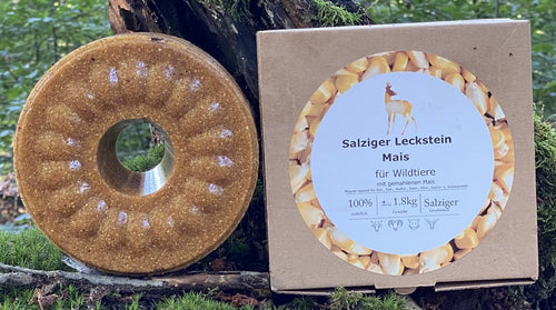 Wildlutscher Leckstein "salziger Mais" mit gem. Mais (1,8kg)