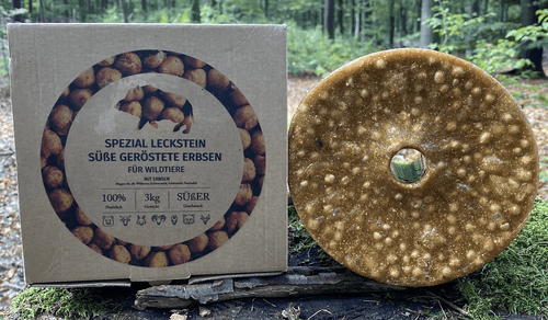 Wildlutscher Leckstein Geröstete Erbsen 3 kg – Schwarz- & Rotwild
