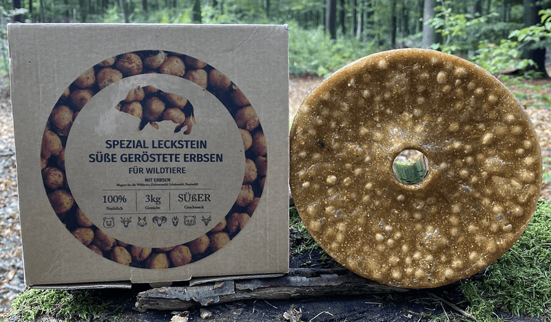 Wildlutscher Leckstein Geröstete Erbsen 3 kg – Schwarz- & Rotwild